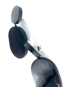 Clips d'oreilles OVAL SMALL - Black Gloss
