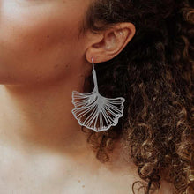 Charger l'image dans la galerie, Boucles d'oreilles - GINKGO BILOBA XL Argent