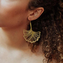 Charger l'image dans la galerie, Boucles d'oreilles - GINKGO BILOBA XL Or
