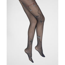 Charger l'image dans la galerie, Collant 30D - Marine Hirondelles Grises