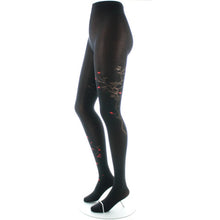 Charger l'image dans la galerie, Collant 40D Arbre Noir et Oiseaux Rouges - Berthe Aux Grands Pieds