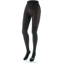 Charger l'image dans la galerie, Collant 40D Arbre Noir et Oiseaux Rouges - Berthe Aux Grands Pieds