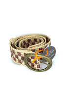 Charger l'image dans la galerie, Ceinture CINTOA DAMIER - Café & Ecru