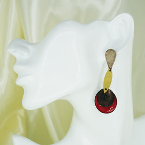 Boucles d'oreilles BRINCOS ARTICULADOS - Rouge & Noir