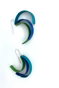 Boucles d'oreilles 377 - Vert Bleu Turquoise