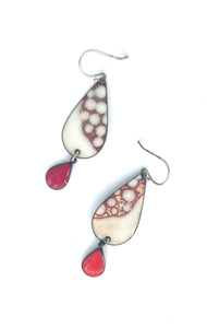 Boucles d'oreilles BRINCO GOTA - Rouge & Blanc