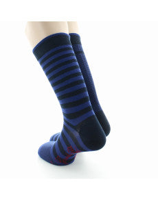 Chaussettes Unisexe Rayées Asymétriques Marine et Bleu  - Berthe Aux Grands Pieds