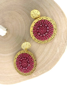 Boucles/Clips d'Oreilles PATAGONA - Framboise