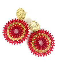 Charger l&#39;image dans la galerie, Boucles/Clips d&#39;Oreilles MINI ANDES - Rouge
