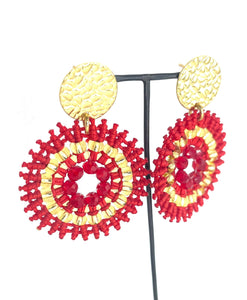 Boucles/Clips d'Oreilles MINI ANDES - Rouge