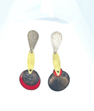 Charger l&#39;image dans la galerie, Boucles d&#39;oreilles BRINCOS ARTICULADOS - Rouge &amp; Noir
